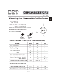 Datasheet CEB72A3 производства CET