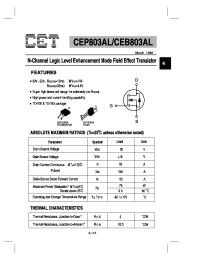 Datasheet CEB803AL производства CET