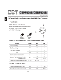 Datasheet CEBF630B производства CET