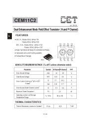 Datasheet CEM11C2 производства CET