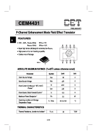 Datasheet CEM4431 производства CET