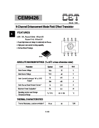 Datasheet CEM9426 производства CET