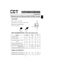 Datasheet CEP04N6 производства CET