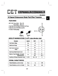 Datasheet CEP6060LR производства CET