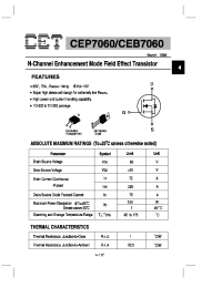 Datasheet CEP7060 производства CET