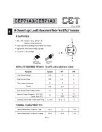 Datasheet CEP71A3 производства CET