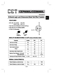 Datasheet CEP8060L производства CET