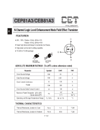 Datasheet CEP81A3 производства CET