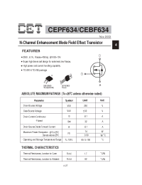 Datasheet CEPF634 производства CET