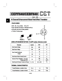 Datasheet CEPF640 производства CET