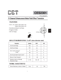 Datasheet CES2301 производства CET