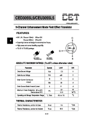 Datasheet CEU3055L5 производства CET