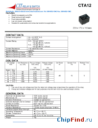 Datasheet CAT122AC9VDC.45 производства CIT