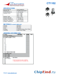 Datasheet CT1102P7.5F160 производства CIT