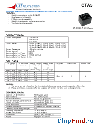 Datasheet CTA51AO6VDC1.9 manufacturer CIT