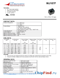 Datasheet WJ107F1A1518VDC.36 производства CIT