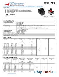Datasheet WJ115F11B12VDCS производства CIT