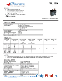 Datasheet WJ1191A12VDC производства CIT