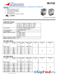 Datasheet WJ1522AF24VDC производства CIT