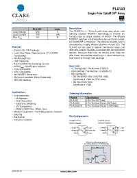 Datasheet PLA143S manufacturer Clare