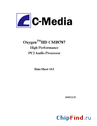 Datasheet CMI8787 производства C-Media