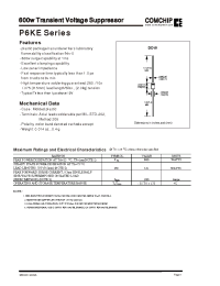 Datasheet P6KE43C производства Comchip