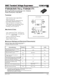 Datasheet TV04A5V0K manufacturer Comchip