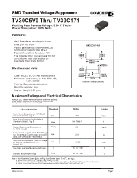 Datasheet TV30C160K manufacturer Comchip