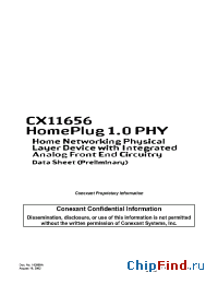 Datasheet CX11656 производства Conexant
