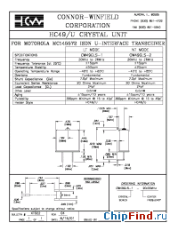 Datasheet CW49GLS-1 производства Connor-Winfield
