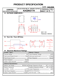 Datasheet KAQW217H производства COSMO