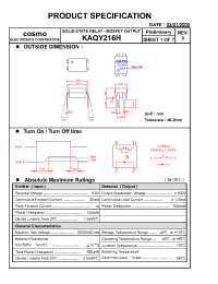 Datasheet KAQY216H производства COSMO