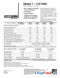 Datasheet A24125-10 manufacturer Crydom