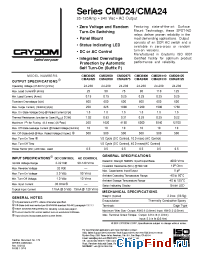 Datasheet CMA24125E-10 manufacturer Crydom
