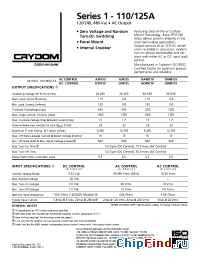 Datasheet D24125PG manufacturer Crydom