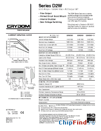 Datasheet D2W203F manufacturer Crydom