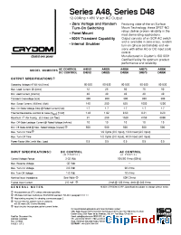Datasheet D4825 manufacturer Crydom