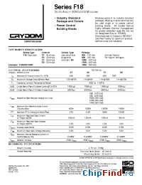 Datasheet F1827CCD400 manufacturer Crydom