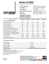 Datasheet H12WD4825 manufacturer Crydom