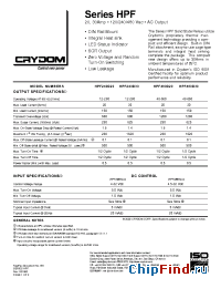 Datasheet HPF240D20RS manufacturer Crydom