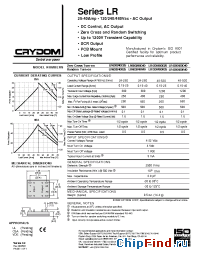 Datasheet LR1200480R40 manufacturer Crydom