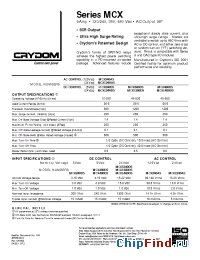 Datasheet MCXE240A5R manufacturer Crydom