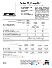 Datasheet PF480D25 manufacturer Crydom