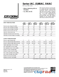 Datasheet X4IAC15 производства Crydom
