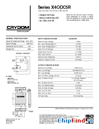 Datasheet X4ODC5R5 производства Crydom