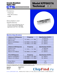 Datasheet KFF6637A производства CTS