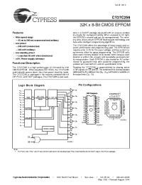 Datasheet CY27C256-200 производства Cypress