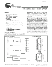 Datasheet CY27H010-35PC manufacturer Cypress