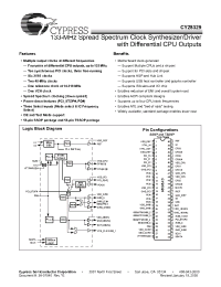 Datasheet CY28329PVCT manufacturer Cypress