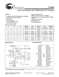 Datasheet CY28408ZCT manufacturer Cypress